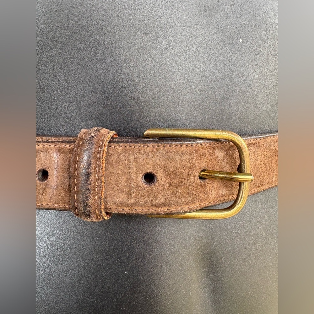 Trafalgar Brown Leather Belt with Brass Buckle sz 38 preloved no flaws - Picture 4 of 6